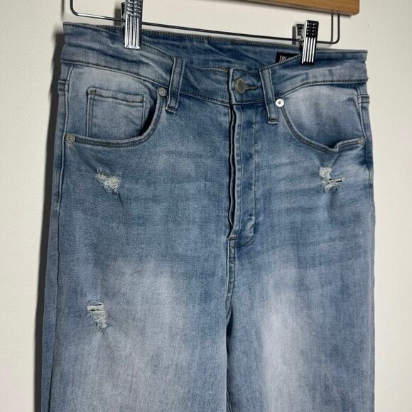 Blank NYC Jeans The Baxter Women Size 27 Blue Button Fly Ribcage Straight Leg - Picture 8 of 8